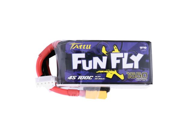 Tattu 1550mAh 4S 100C 14.8V LiPo Batarya | XT60 Konnektör | FunFly
