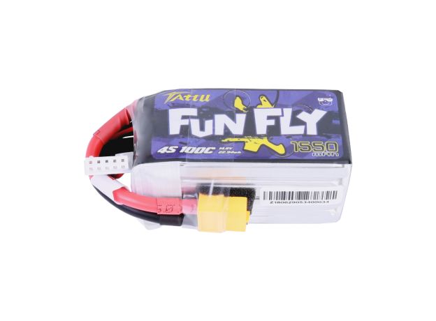 Tattu 1550mAh 4S 100C 14.8V LiPo Batarya | XT60 Konnektör | FunFly
