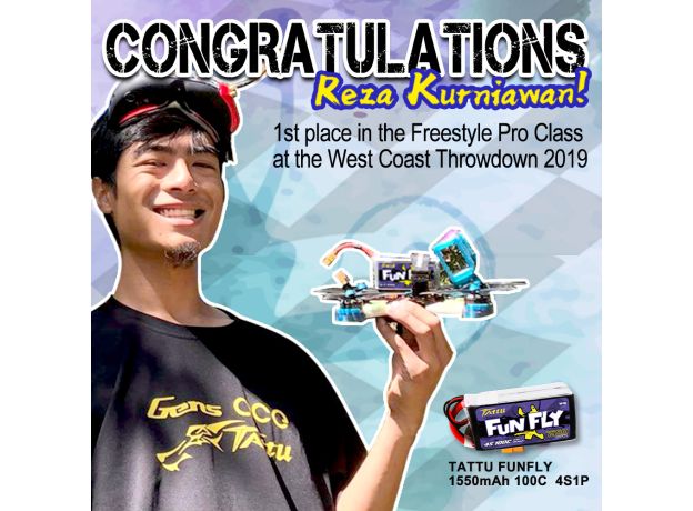 Tattu 1550mAh 4S 100C 14.8V LiPo Batarya | XT60 Konnektör | FunFly
