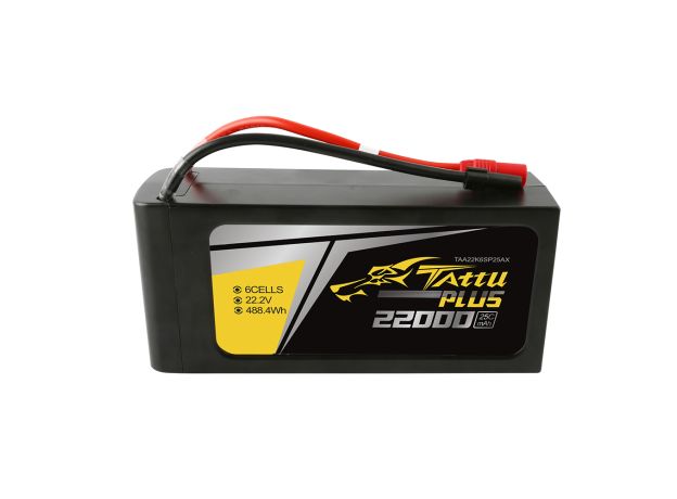 Tattu 22000mAh 6S 25C 22.2V Smart LiPo Batarya | AS150 / XT150 Konnektör | Tattu Plus (New Version)