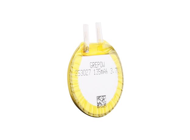 Grepow 3.7V 135mAh LiPo Yuvarlak Batarya 2530027