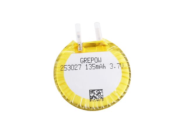 Grepow 3.7V 135mAh LiPo Yuvarlak Batarya 2530027