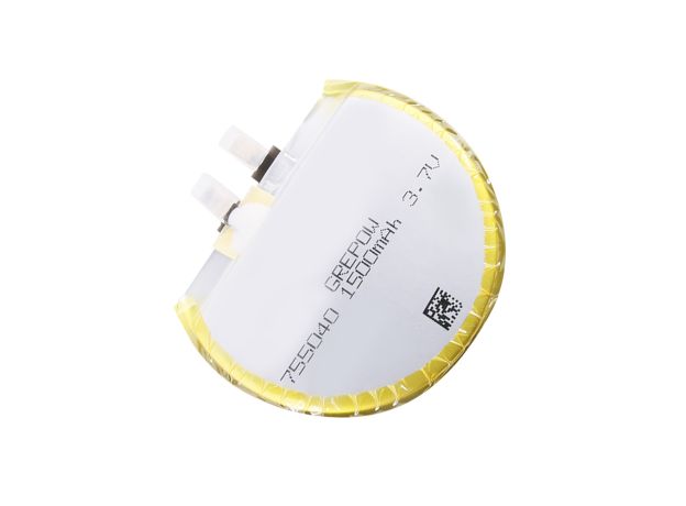 Grepow 3.7V 1500mAh 1S1P LiPo Yuvarlak Batarya 7550040