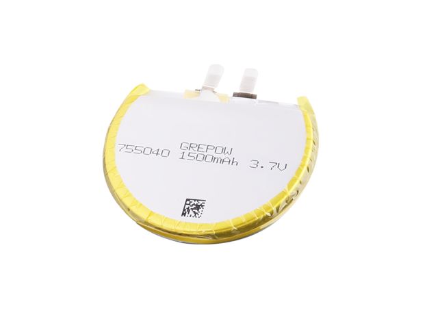 Grepow 3.7V 1500mAh 1S1P LiPo Yuvarlak Batarya 7550040