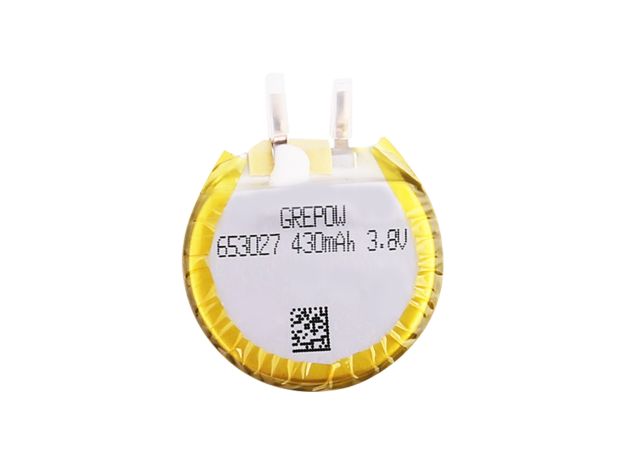 Grepow 3.8V 430mAh LiPo Yuvarlak Batarya 6530027