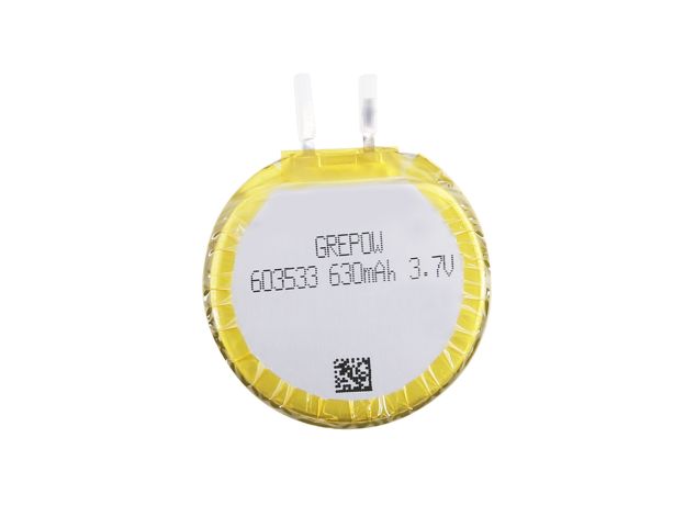 Grepow 3.7V 630mAh 1S1P LiPo Yuvarlak Batarya 6035033