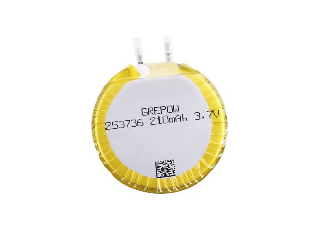 Grepow 3.7V 210mAh 1S LiPo Yuvarlak Batarya 2537036