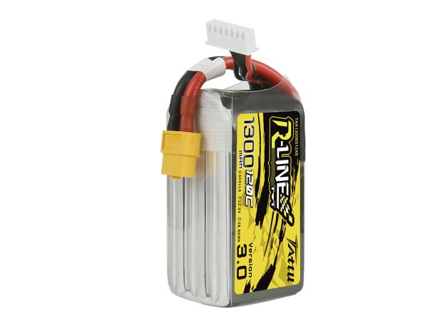 Tattu 1300mAh 6S 120C 22.2V LiPo Batarya | XT60 Konnektör | R-Line 3.0