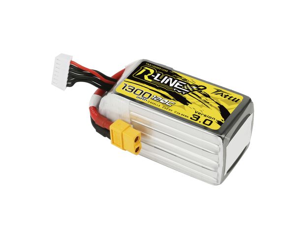 Tattu 1300mAh 6S 120C 22.2V LiPo Batarya | XT60 Konnektör | R-Line 3.0