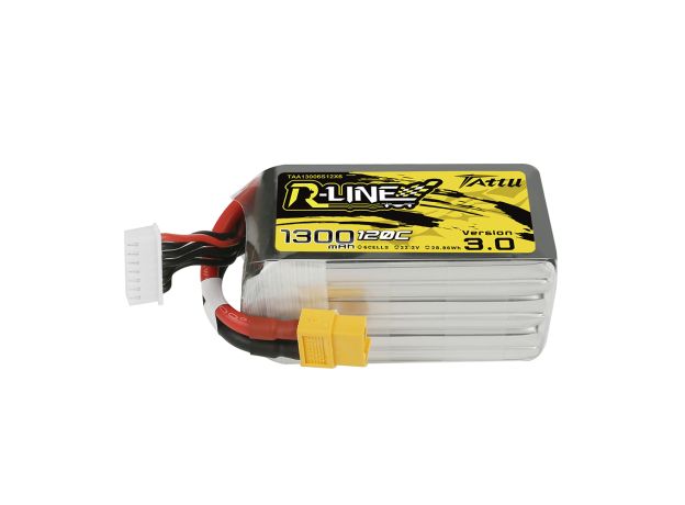 Tattu 1300mAh 6S 120C 22.2V LiPo Batarya | XT60 Konnektör | R-Line 3.0