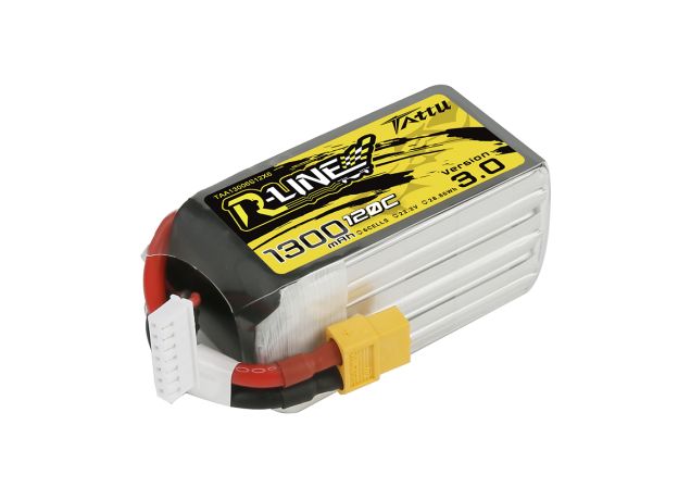 Tattu 1300mAh 6S 120C 22.2V LiPo Batarya | XT60 Konnektör | R-Line 3.0
