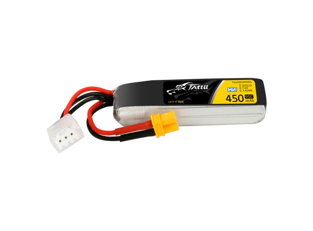 Tattu 450mAh 2S 95C 7.6V(HV) Long LiPo Batarya | XT30 Konnektör | FPV Classic