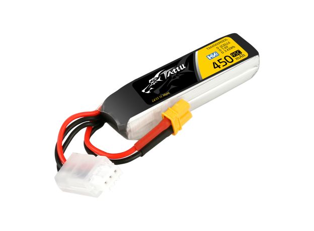 Tattu 450mAh 2S 95C 7.6V(HV) Long LiPo Batarya | XT30 Konnektör | FPV Classic