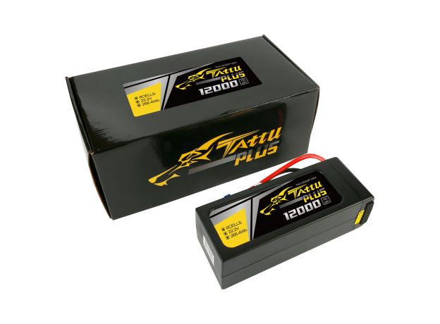 Tattu 12000mAh 6S 15C 22.2V Smart LiPo Batarya | EC5 Konnektör | Tattu Plus (New Version)