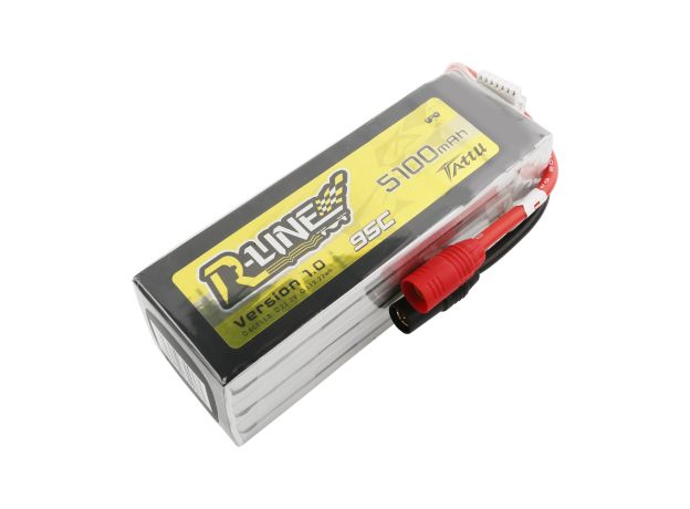 Tattu 5100mAh 6S 95C 22.2V LiPo Batarya | AS150 Konnektör | R-Line 1.0