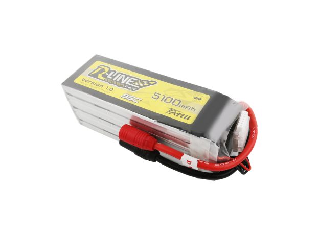 Tattu 5100mAh 6S 95C 22.2V LiPo Batarya | AS150 Konnektör | R-Line 1.0