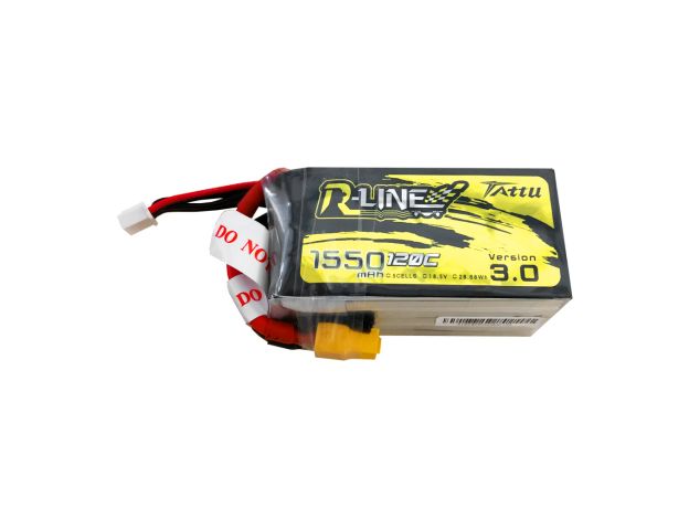 Tattu 1550mAh 5S 120C 18.5V LiPo Batarya | XT60 Konnektör | R-Line 3.0