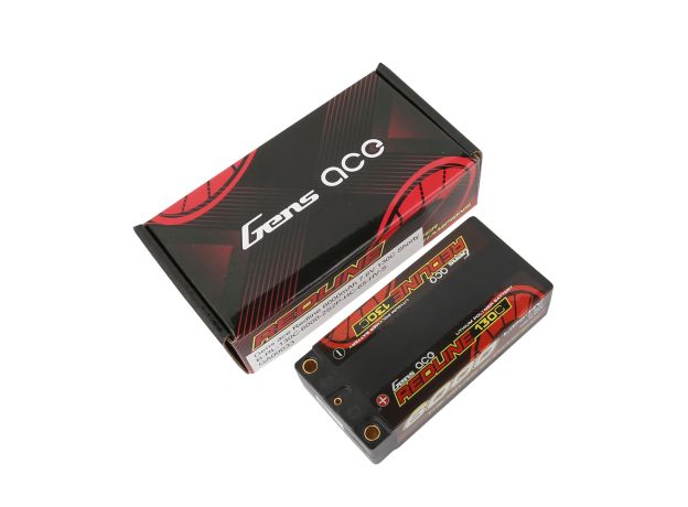 Gens ace 6000mAh 2S 130C 7.6V(HV) LiPo Batarya | 5.0mm bullet | Kırmızıline 1.0
