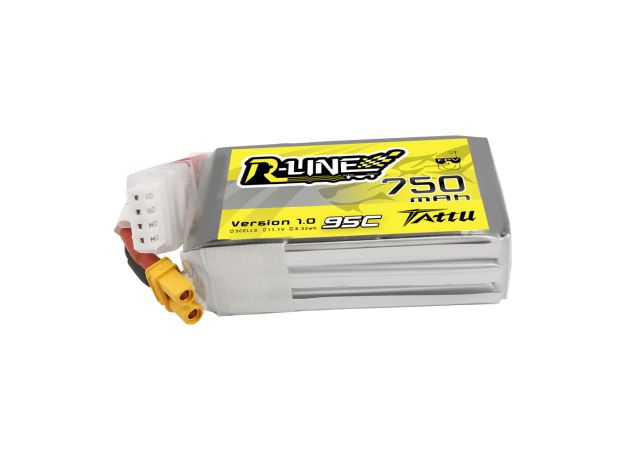 Tattu 750mAh 3S 95C 11.1V LiPo Batarya | XT30 Konnektör | R-Line 1.0