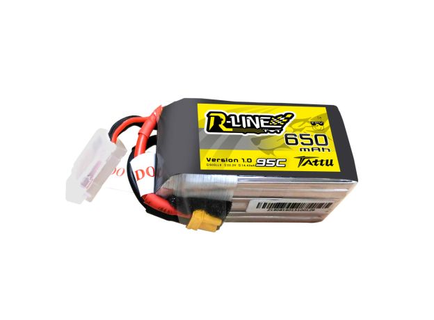 Tattu 650mAh 6S 95C 22.2V LiPo Batarya | XT30 Konnektör | R-Line 1.0