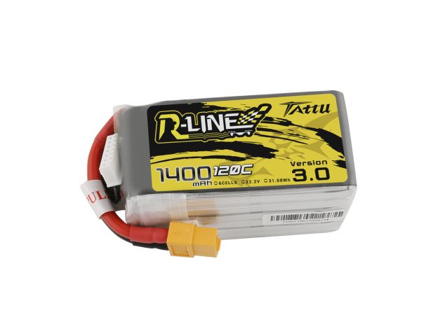 Tattu 1400mAh 6S 120C 22.2V LiPo Batarya | XT60 Konnektör | R-Line 3.0