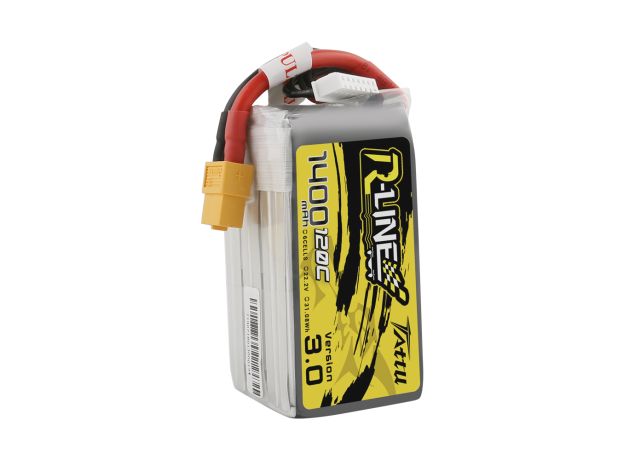 Tattu 1400mAh 6S 120C 22.2V LiPo Batarya | XT60 Konnektör | R-Line 3.0