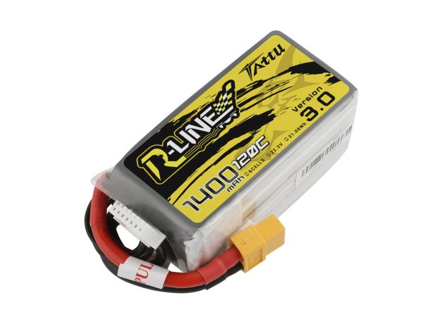 Tattu 1400mAh 6S 120C 22.2V LiPo Batarya | XT60 Konnektör | R-Line 3.0