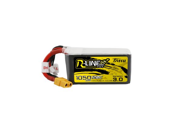 Tattu 1050mAh 6S 120C 22.2V LiPo Batarya | XT60 Konnektör | R-Line 3.0