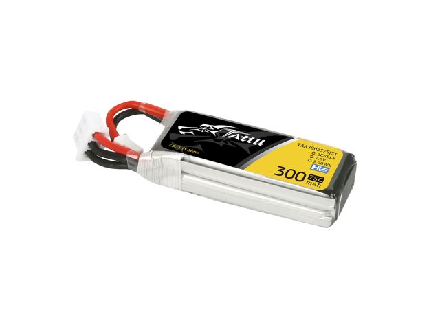 Tattu 300mAh 2S 75C 7.6V(HV) LiPo Batarya | JST-PHR Konnektör | FPV Classic