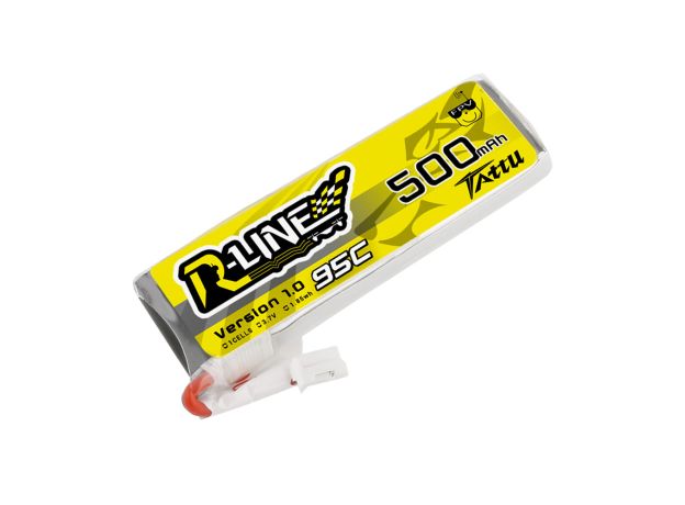 Tattu 500mAh 1S 95C 3.7V LiPo Batarya | JST-PHR Konnektör | R-Line 1.0