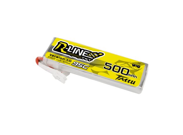 Tattu 500mAh 1S 95C 3.7V LiPo Batarya | JST-PHR Konnektör | R-Line 1.0