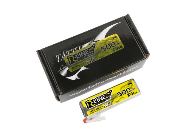 Tattu 500mAh 1S 95C 3.7V LiPo Batarya | JST-PHR Konnektör | R-Line 1.0