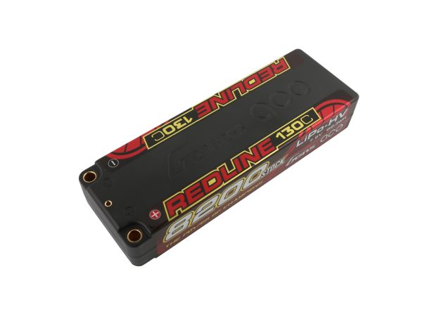 Gens ace 8200mAh 2S 130C 7.6V(HV) LiPo Batarya | 5.0mm bullet | Kırmızıline 1.0