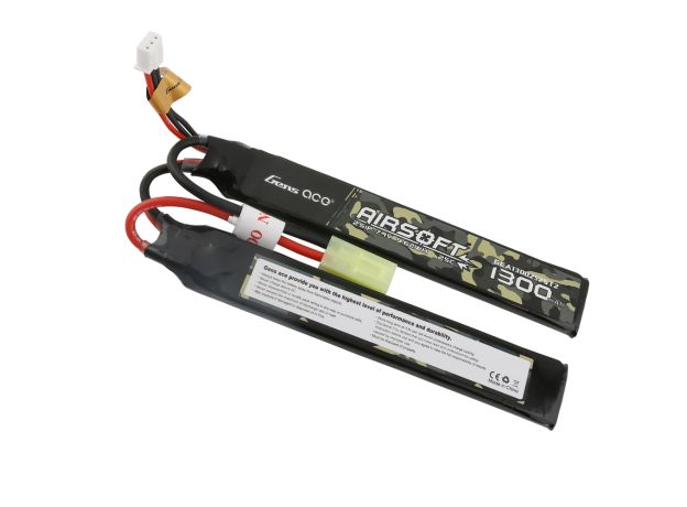 Gens ace 1300mAh 2S 25C 7.4V 2X LiPo Batarya | Tamiya Konnektör | Airsoft