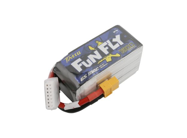 Tattu 1300mAh 6S 100C 22.2V LiPo Batarya | XT60 Konnektör | FunFly