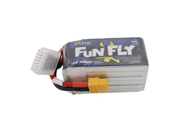 Tattu 1300mAh 6S 100C 22.2V LiPo Batarya | XT60 Konnektör | FunFly