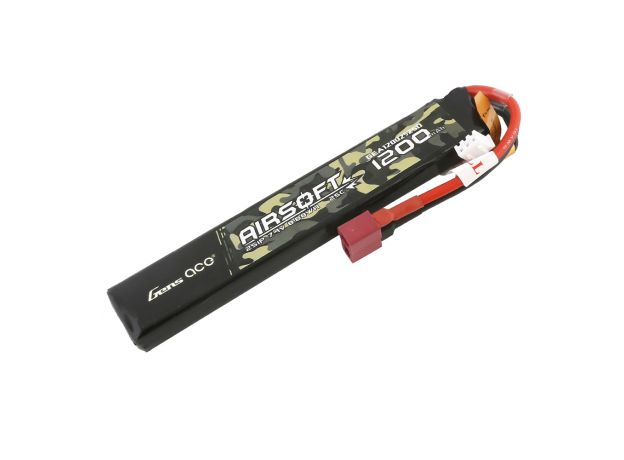 Gens ace 1200mAh 2S 25C 7.4V LiPo Batarya | Deans Konnektör | Airsoft