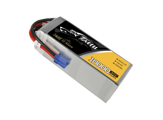 Tattu 10000mAh 6S 30C 22.2V LiPo Batarya | EC5 Konnektör | UAV Classic