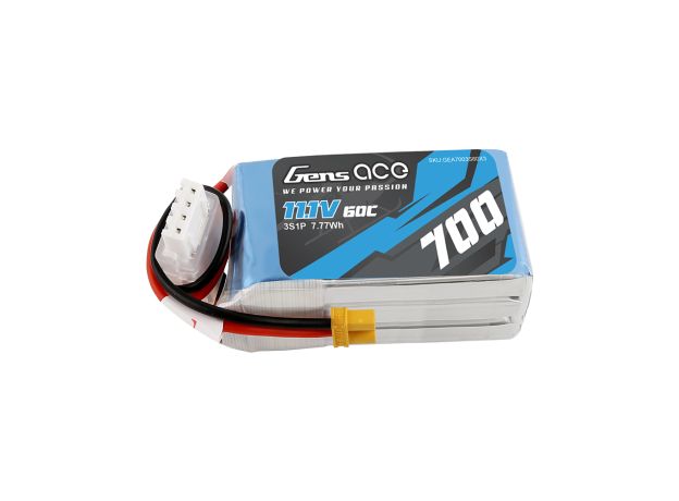 Gens ace 700mAh 3S 60C 11.1V LiPo Batarya | XT30 Konnektör | Air Classic (Non-G-Tech)