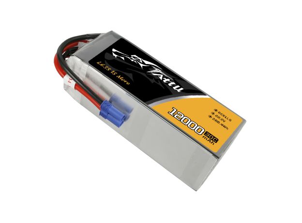 Tattu 12000mAh 6S 30C 22.2V LiPo Batarya | EC5 Konnektör | UAV Classic