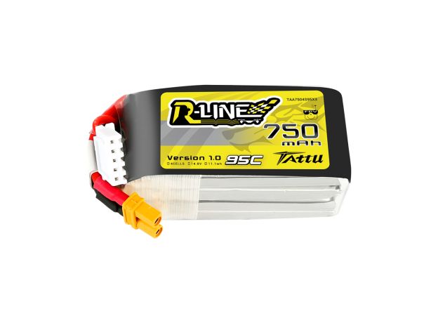 Tattu 750mAh 4S 95C 14.8V LiPo Batarya | XT30 Konnektör | R-Line 1.0