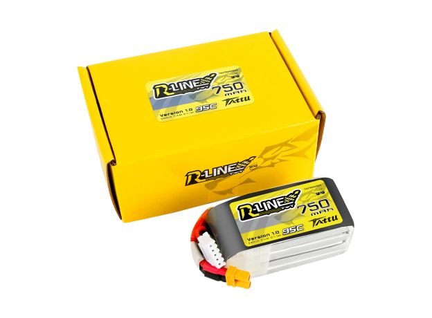 Tattu 750mAh 4S 95C 14.8V LiPo Batarya | XT30 Konnektör | R-Line 1.0