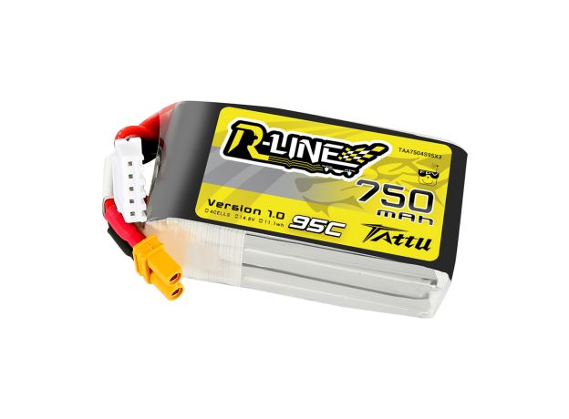 Tattu 750mAh 4S 95C 14.8V LiPo Batarya | XT30 Konnektör | R-Line 1.0