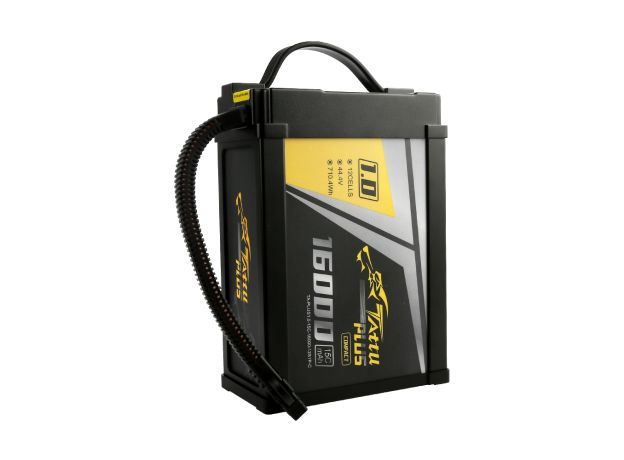 Tattu 16000mAh 12S 15C 44.4V Smart LiPo Batarya | XT90-S Konnektör | Tattu Plus 1.0 (Compact Version)