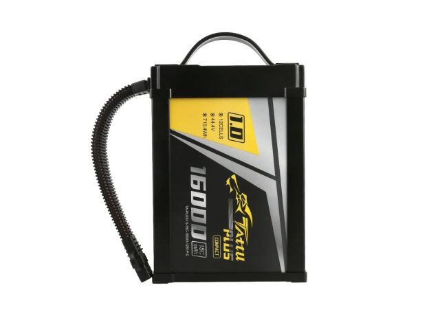 Tattu 16000mAh 12S 15C 44.4V Smart LiPo Batarya | XT90-S Konnektör | Tattu Plus 1.0 (Compact Version)