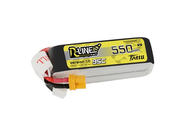 Tattu 550mAh 4S 95C 14.8V LiPo Batarya | XT30 Konnektör | R-Line 1.0