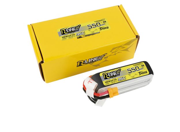 Tattu 550mAh 4S 95C 14.8V LiPo Batarya | XT30 Konnektör | R-Line 1.0