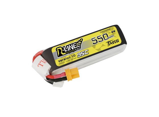 Tattu 550mAh 4S 95C 14.8V LiPo Batarya | XT30 Konnektör | R-Line 1.0