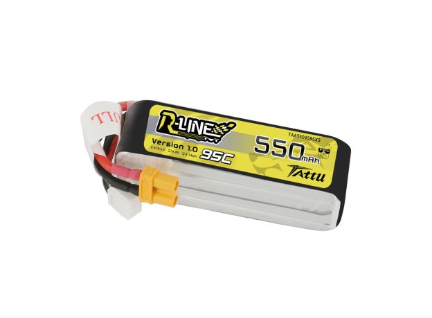 Tattu 550mAh 4S 95C 14.8V LiPo Batarya | XT30 Konnektör | R-Line 1.0