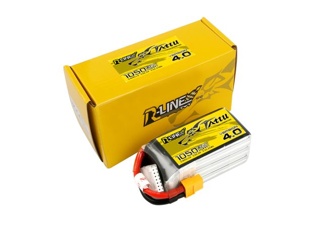 Tattu 1050mAh 6S 130C 22.2V LiPo Batarya | XT60 Konnektör | R-Line 4.0